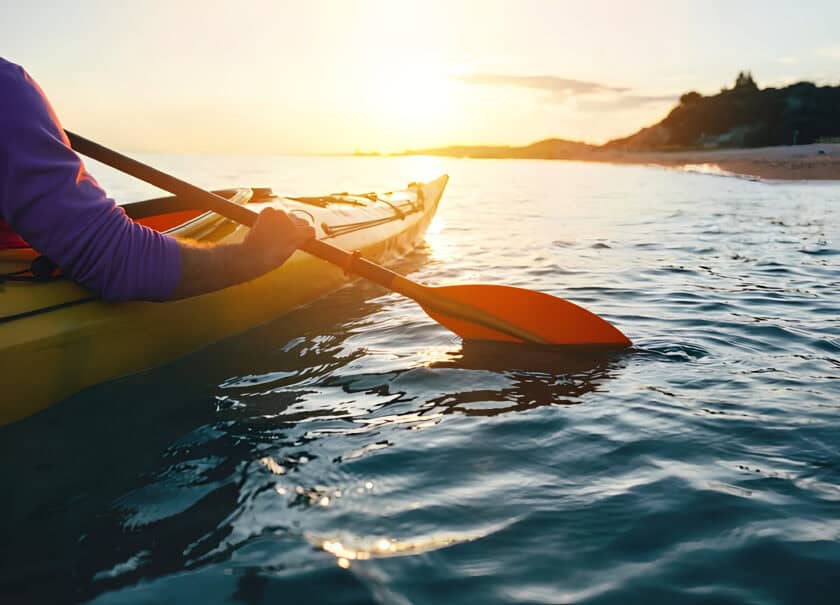 Summer Sunrise with Kayak